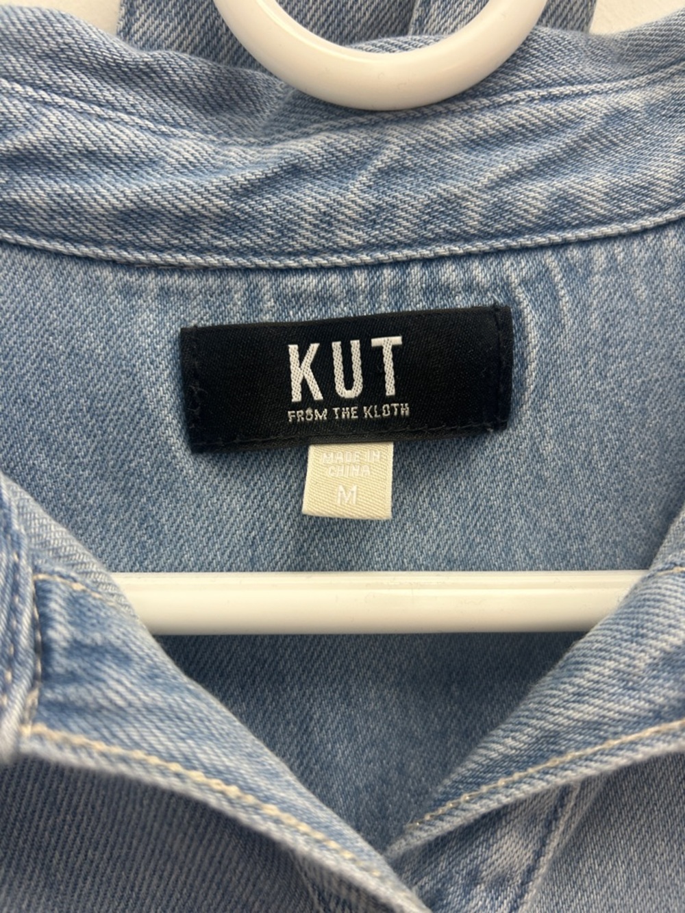 Kut from the Kloth Light Blue Denim Tiered Button-Front Maxi Dress - Picture 10 of 10